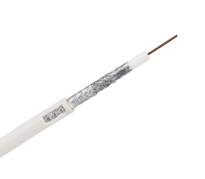 75 Ohmový opletený koaxiálny kábel série RG6Q – Quad-Shield